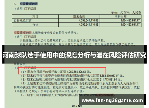 河南球队选手使用中的深度分析与潜在风险评估研究